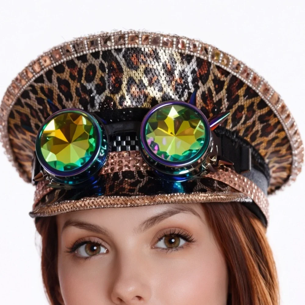Nu Shuz Festival Leopard Animal Print Sequin Hat